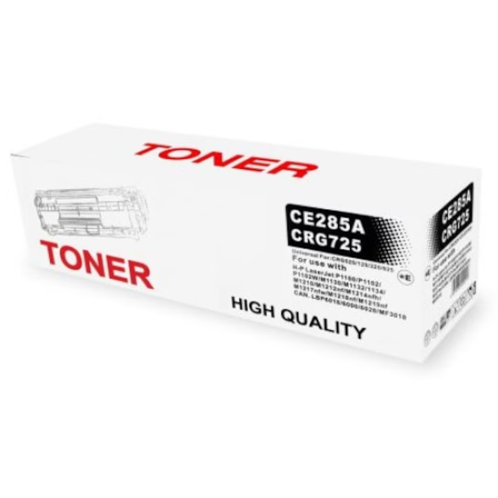 285A Cartus toner HQ premium compatibil HP CE285A HP LaserJet P1100, P1102, P1102W, M1130, M1132, M1134, M1210, M1212nf, M1214nfh, M1217nfw, M1218nf, M1219nf.