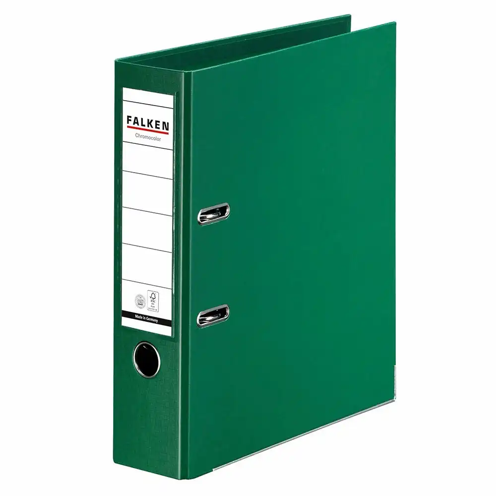 Biblioraft Falken Chromocolor, A4, 80 mm, verde