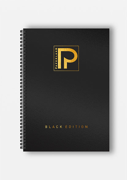 Caiet studentesc, PAPERLAND, cu spirala, A4, 96 file, matematica, 70g/mp, coperta Black Edition