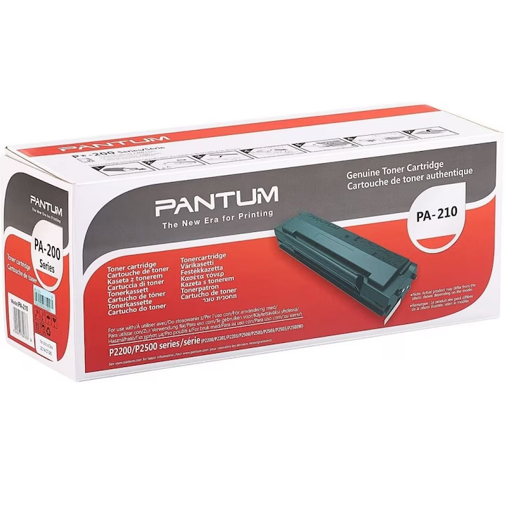 Cartus toner original PANTUM PA210 / PL-A210B, 1600 pagini, Premium Retail
