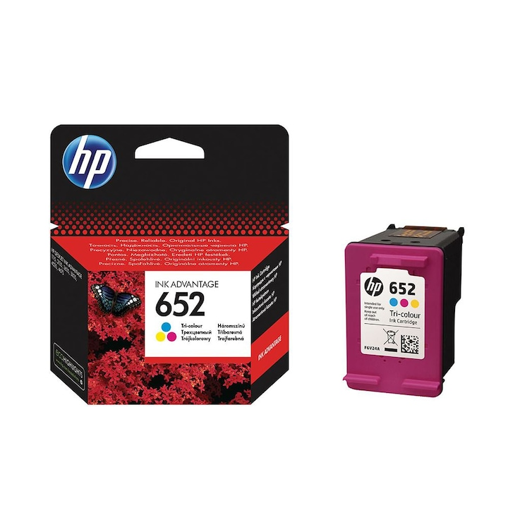 Cartus cerneala original HP 652, COLOR, F6V24AE