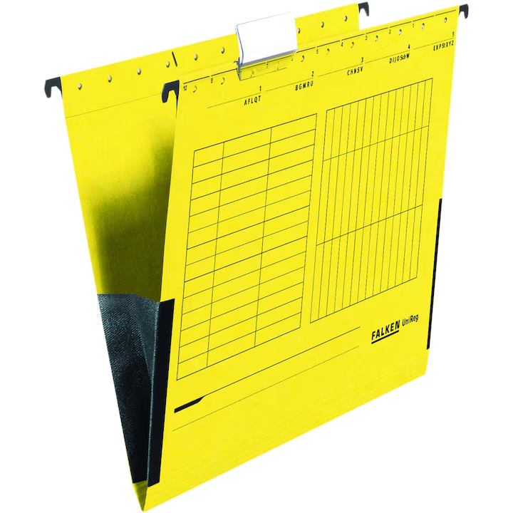 Dosar suspendabil Falken, plic, A4, 230g/mp, carton, galben