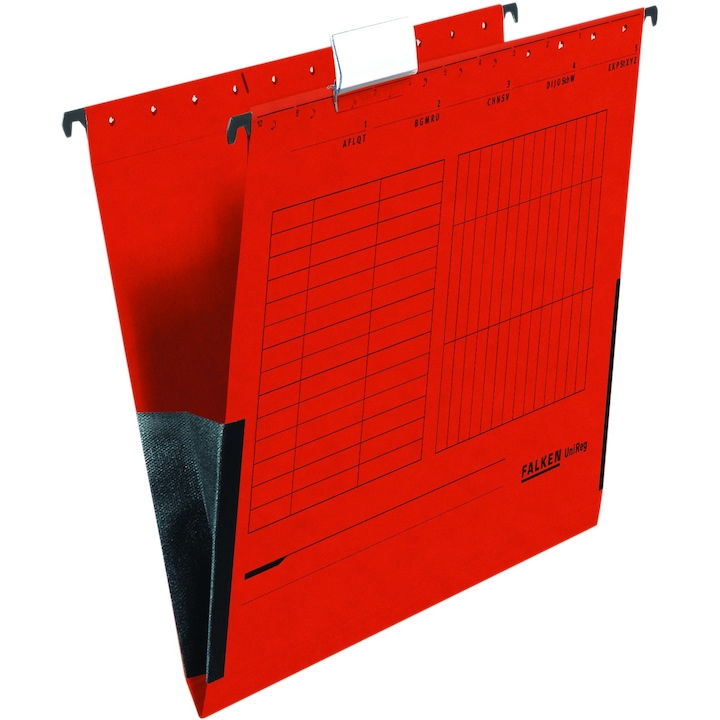 Dosar suspendabil Falken, plic, A4, 230g/mp, carton, rosu
