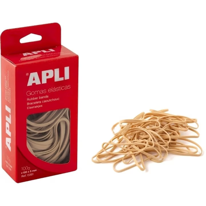 Elastice bani, Apli, diametru 80 mm, latime 5 mm, 100 g, 75% cauciuc