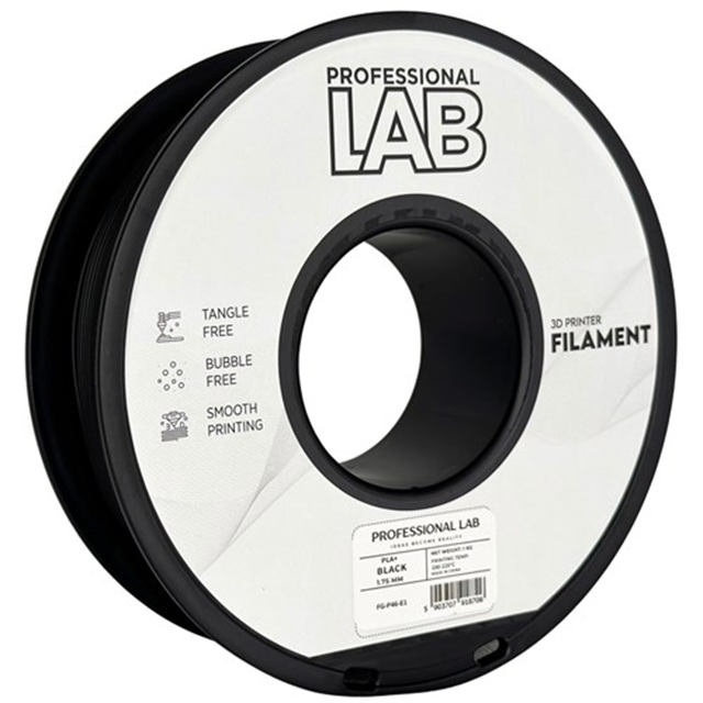 Filament pentru imprimante 3D, PLA, Profesional Lab, Negru, 1.75 mm, 1 kg, P46