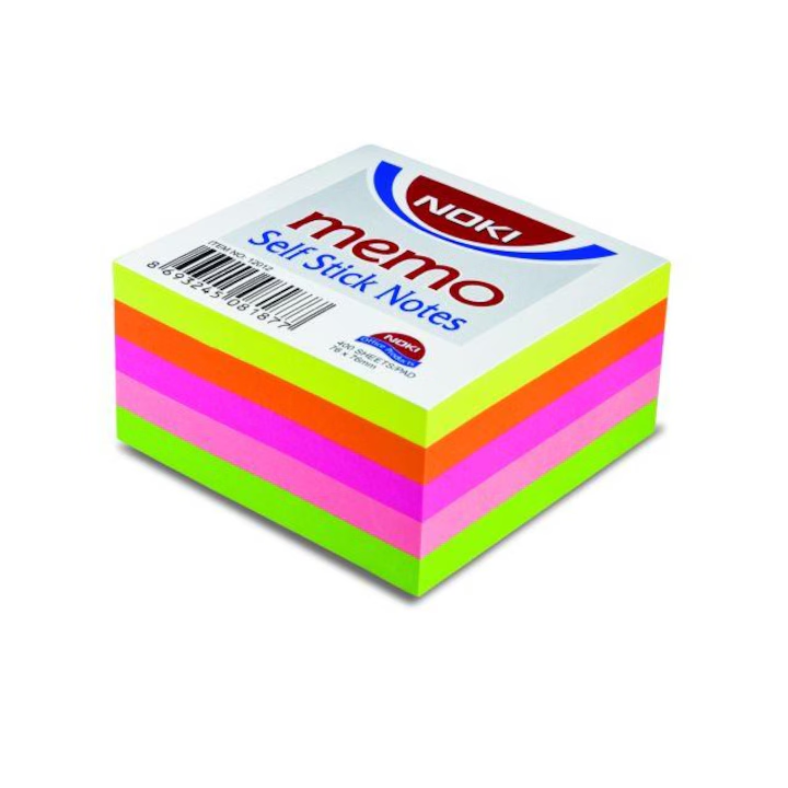 Notes adeziv Noki, 76x76 mm, 400 file, Multicolor
