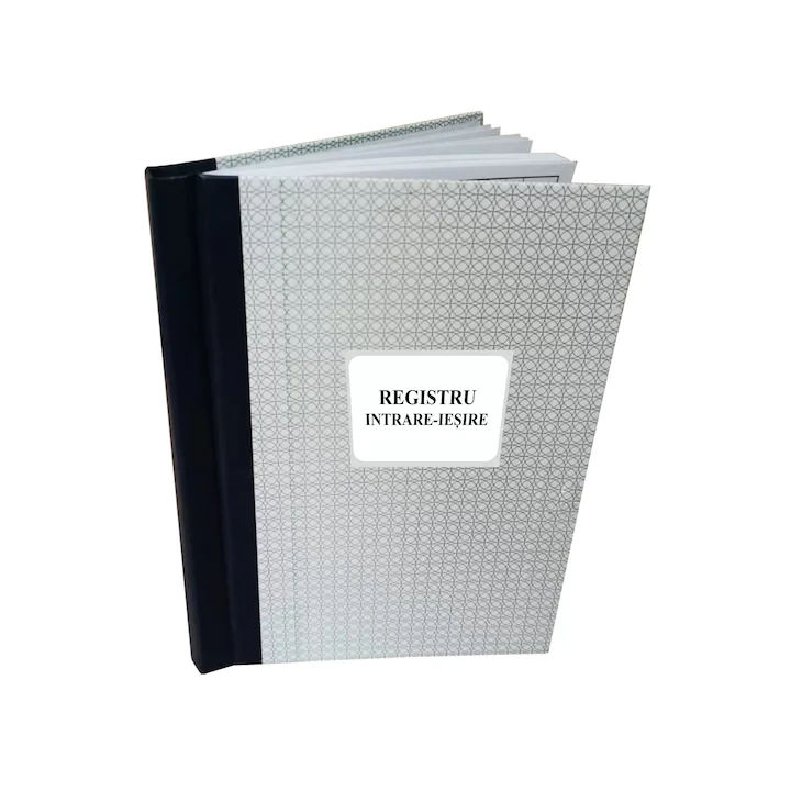 Registru, Paperland, A4 intrare iesire corespondenta, portret, coperta carton tiparit, cotor legat piele, 100 pagini