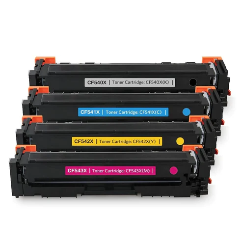 Set 4 cartuse toner compatibile HP CF540X, CF541X, CF542X, CF543X, Canon CRG054H