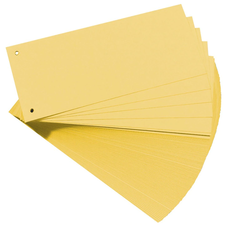 Separatoare carton Premium, Falken, 105x240mm, carton,160g/mp, 100buc/set, galben