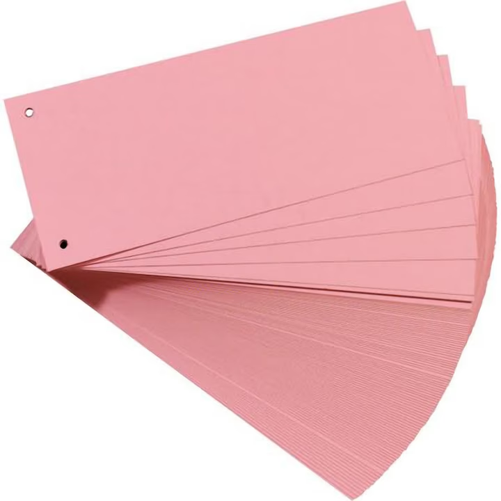 Separatoare carton Premium, Falken, 105x240mm, carton,160g/mp, 100buc/set, roz