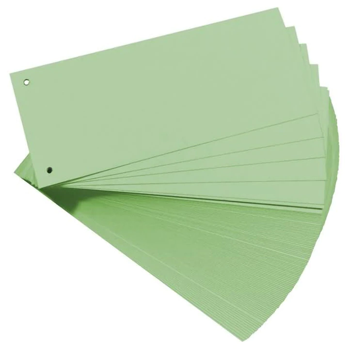 Separatoare carton Premium, Falken, 105x240mm, carton,160g/mp, 100buc/set, vernil