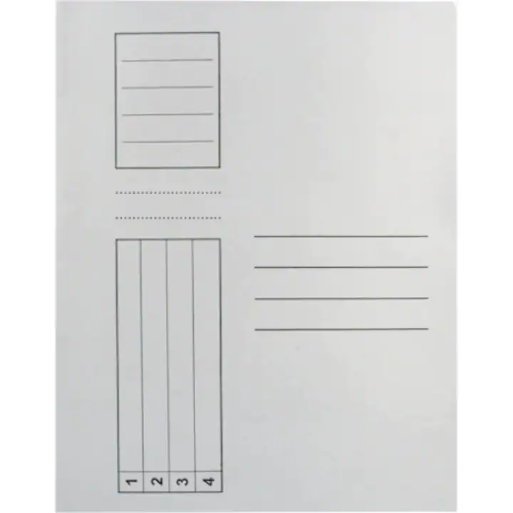 Set 10 bucati Dosar Standard A4, alb, plic, A4, carton