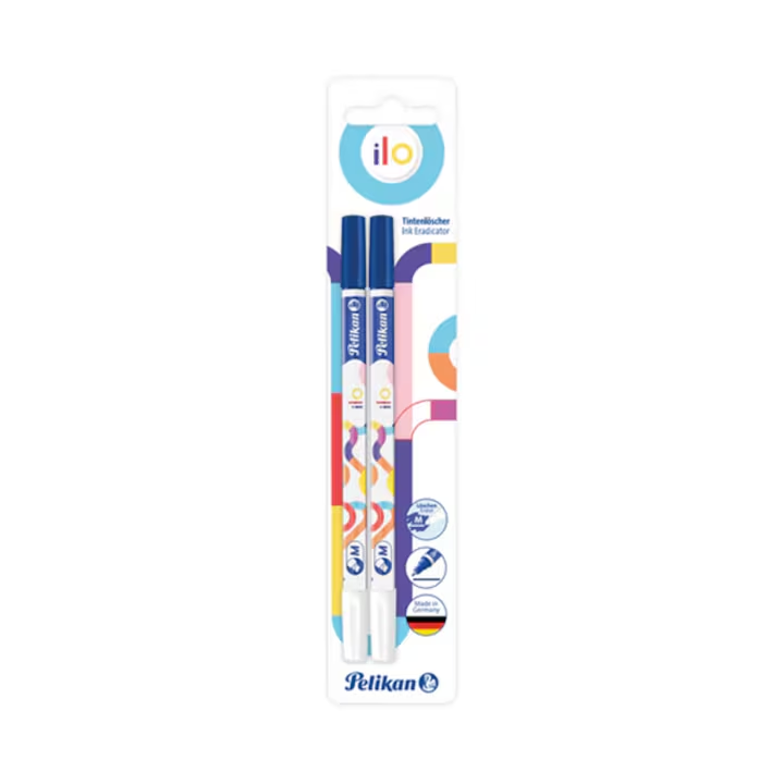 Set 2 bucati corector si marker Pelikan, albastru, varf multiplu