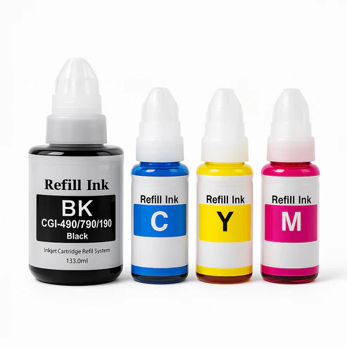 Set 4 Flacoane cerneala compatibile CANON GI-490, GI-790 CMYK