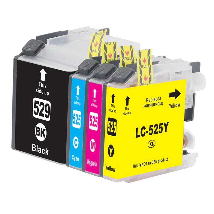 Set 4 Cartuse cerneala compatibil BROTHER, LC529XL/LC525XL, BK/C/M/Y
