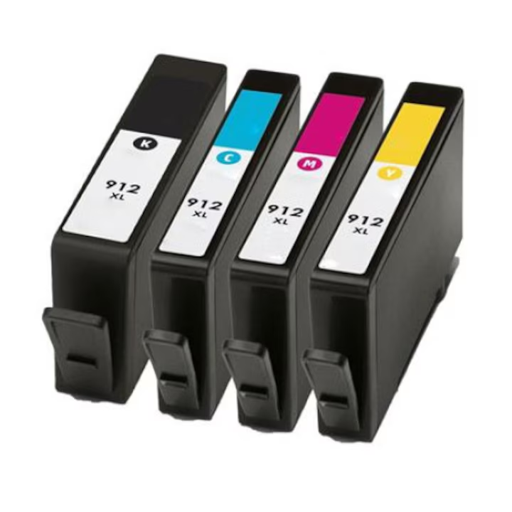 Set 4 Cartuse cerneala compatibil HP 912XL Black, Cyan, Magenta, Yellow