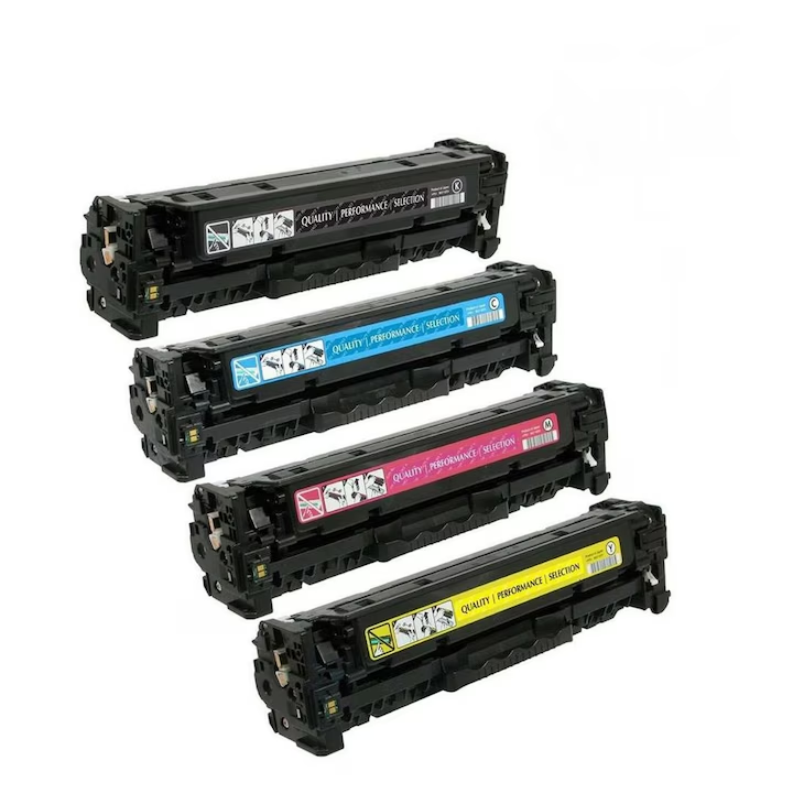 Set 4 cartuse toner CU CIP compatibile cu HP 415A (W2030A/W2031A/W2032A/W2033A) pentru HP Color Laserjet Pro M454dn, M454dw, MFP M479dw, MFP M479fdn, MFP M479fdw, MFP M479fn, 2400 pagini