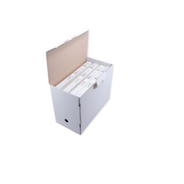 Set 50 buc cutie arhivare, 35x25x21 cm , mare , cu manere pentru manipulare , semi-asamblata