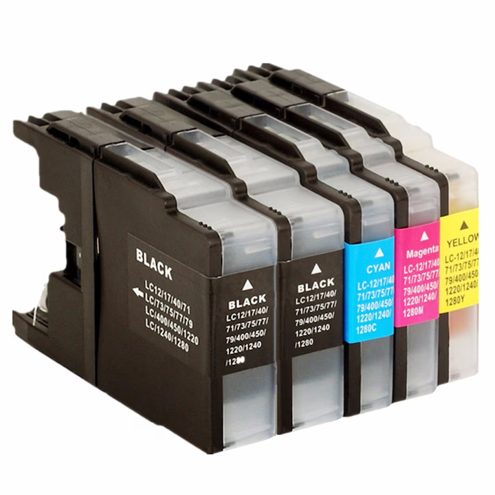 Set 5 Cartuse cerneala compatibil BROTHER, LC1240XL/1280XL, BK/C/M/Y