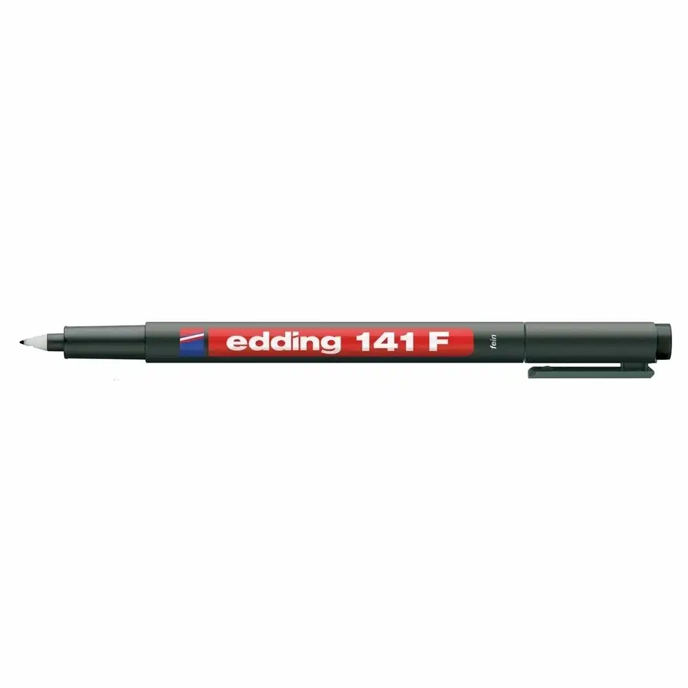 Marker permanent Edding OHP 141F, corp plastic, varf rotund, 0.6 mm, negru