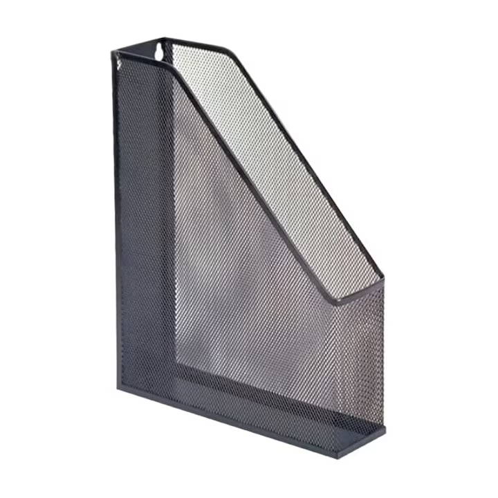 Suport vertical metalic, plasa, tip Mesh, pentru documente, NEGRU