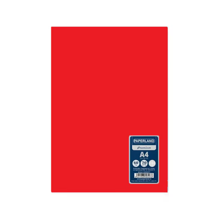 Caiet studentesc, PAPERLAND, A4, 60 file, capsat, matematica, 70g/mp, coperta plastic,rosu