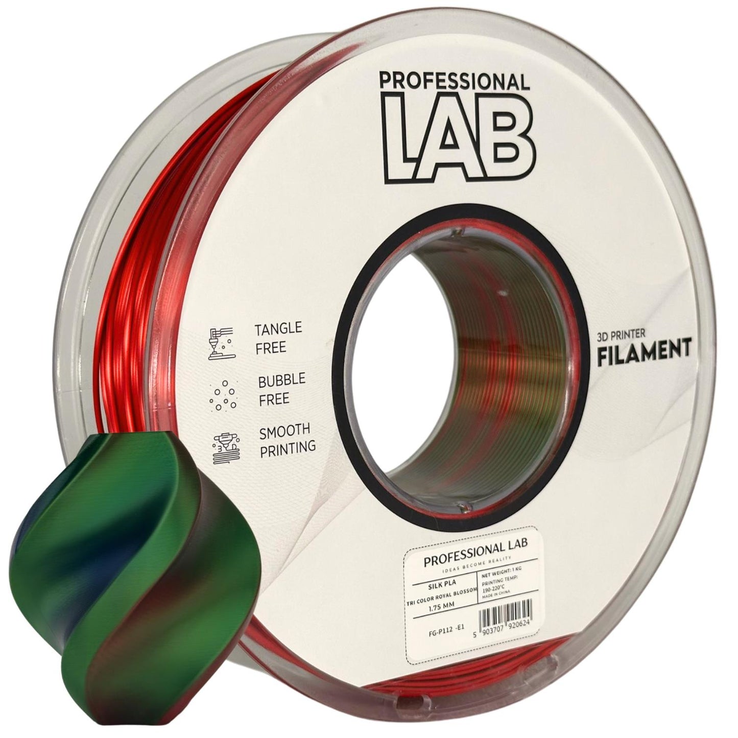 Silk PLA Tri Color Royal Blossom | Prof. Lab