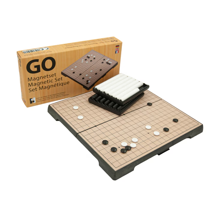 Joc de societate, strategie GO, magnetic, 19 x 19 linii, 360 piese, dimensiuni de calatorie 24 cm
