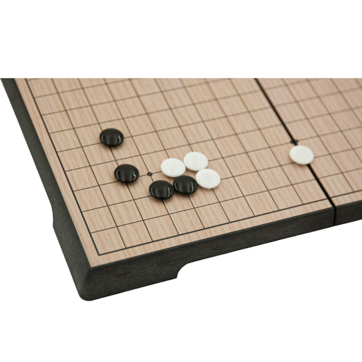 Joc de societate, strategie GO, magnetic, 19 x 19 linii, 360 piese, dimensiuni de calatorie 24 cm
