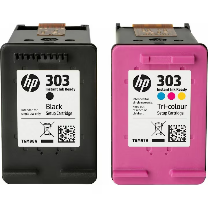 Set 2 buc cartus cerneala, original HP, OEM 303 black + tricolor