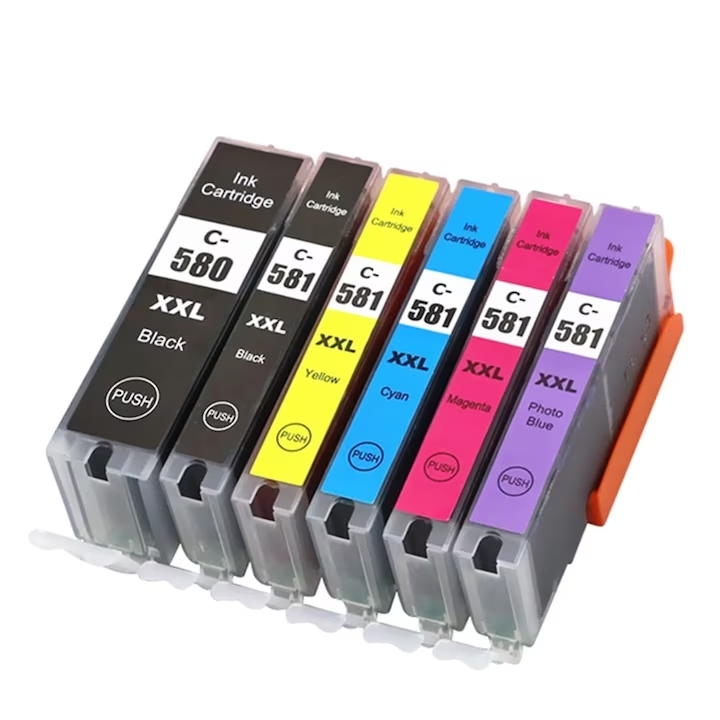 Set 6 cartuse cerneala compatibile CANON PGI 580XL, CLI 581XL