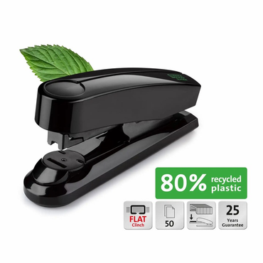 Capsator metalic, Novus, B4 FC re si new, 50 coli, capse 24/6, 26/6, 24/8, 26/8, negru, 80% pp reciclat