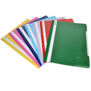 Dosar plastic Noki cu sina si perforatii, 50 buc/set, rosu
