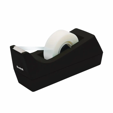 Dispenser banda adeziva, Scotch, Clasic C38, negru