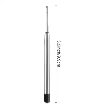 Set 20 bucati Rezerva, Mina pix tip parker metal, 1 mm, rezerve reinlocuibile, Mina pix metalica, Stilou scolar, 9.9cm, 20 x Albastru