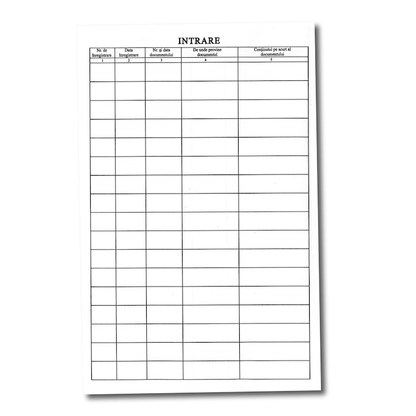 Registru, Paperland, A4 intrare iesire corespondenta, portret, coperta carton tiparit, cotor legat piele, 100 pagini