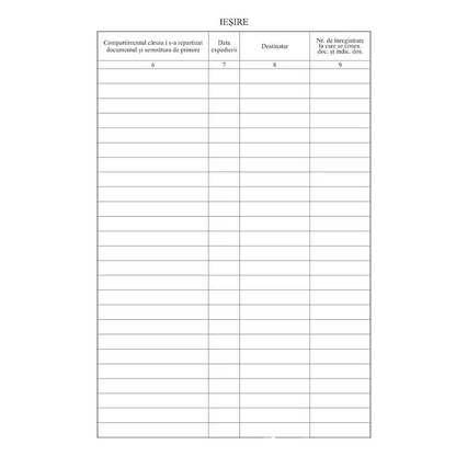 Registru, Paperland, A4 intrare iesire corespondenta, portret, coperta carton tiparit, cotor legat piele, 100 pagini