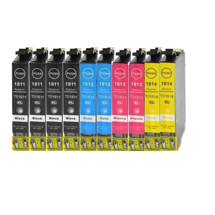 Set 10 cartuse cerneala compatibile EPSON 18XL, T1811/1812/1813/1814