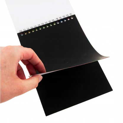 Set 10 planse razuibile, Scratch Paper Note, creion de lemn inclus, albastru