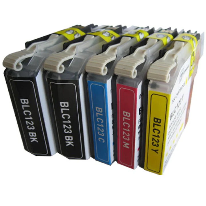 Set 5 Cartuse cerneala compatibil BROTHER, LC121/123XL, BK/C/M/Y