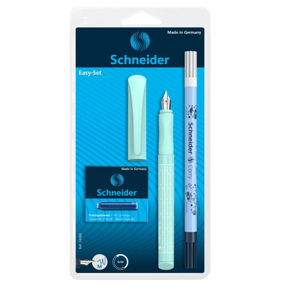 Set Schneider Easy Pen cu Stilou, Pic si 6 rezerve cerneala, blister, Vernil
