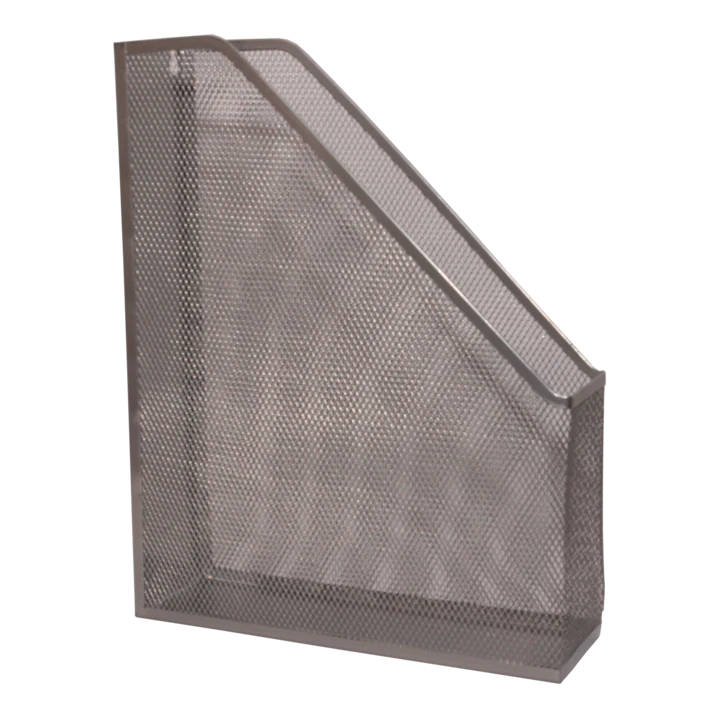 Suport vertical metalic, plasa, tip Mesh, pentru documente, GRI