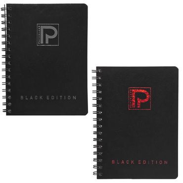 Caiet studentesc, PAPERLAND, cu spirala, A4, 96 file, matematica, 70g/mp, coperta Black Edition