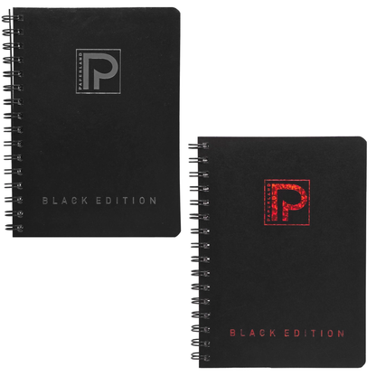 Caiet studentesc, PAPERLAND, cu spirala, A4, 96 file, dictando, 70g/mp, coperta Black Edition