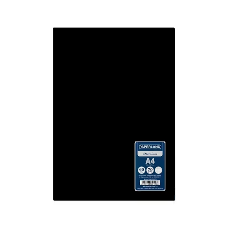 Caiet studentesc, PAPERLAND, A4, 60 file, capsat, matematica, 70g/mp, coperta plastic,negru
