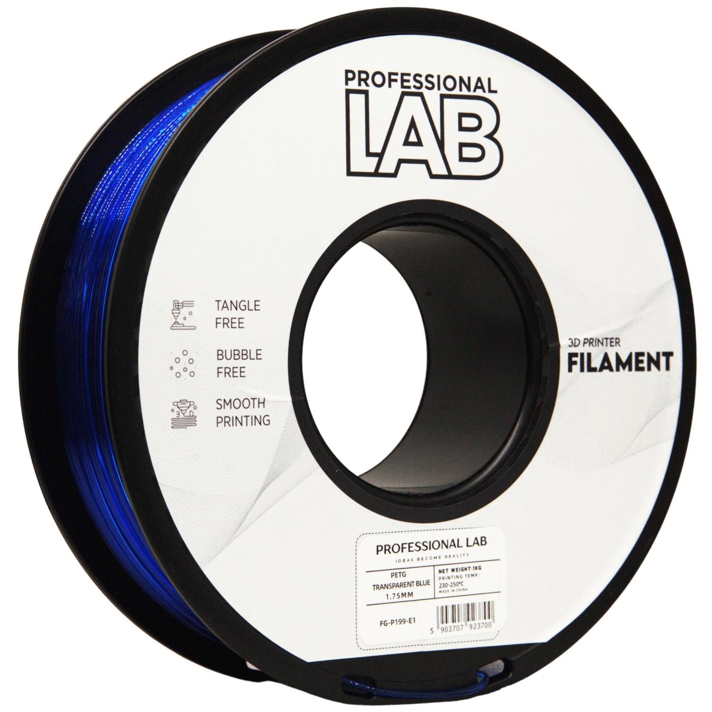 PETG transparent blue | Prof. Lab