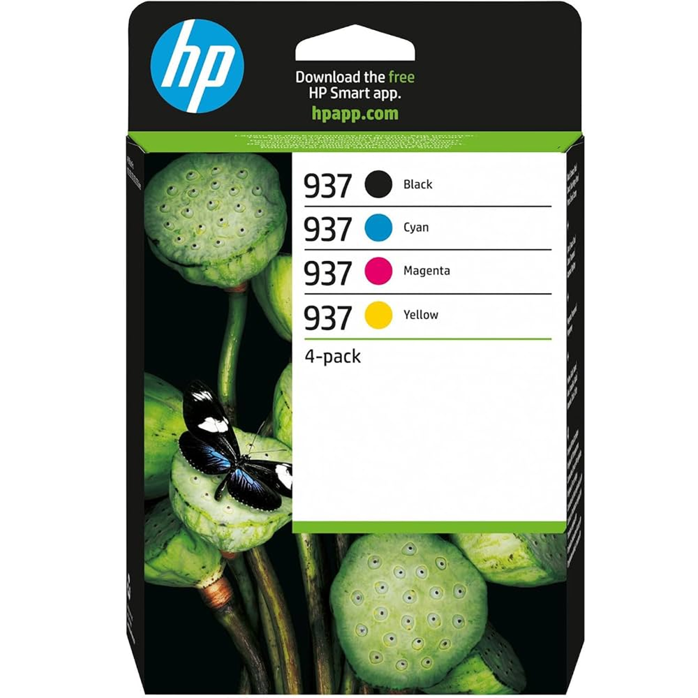 HP 937 Set 4 cartuse cerneala, original HP, pentru imprimante HP OfficeJet Pro 9120e, 9130e, HP OfficeJet Pro 9110b Printer, HP OfficeJet Pro 9120b All-in-One Printer, HP OfficeJet Pro 9130b