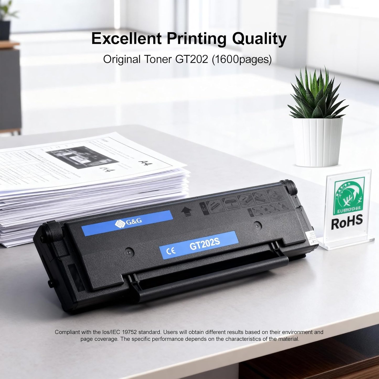 Imprimantă laser G&G P2022W, Wireless, 22 ppm, rezoluție 1200x1200 dpi, alb-negru, compactă