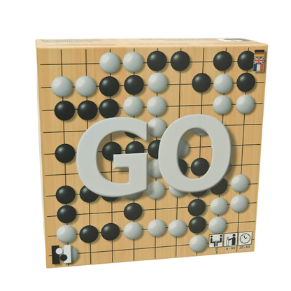 Joc de societate, strategie GO, tabla mare 42 x 44 cm combinata 19 x 19, 13 x 13, 9 x 9 linii, 360 piese in saculeti