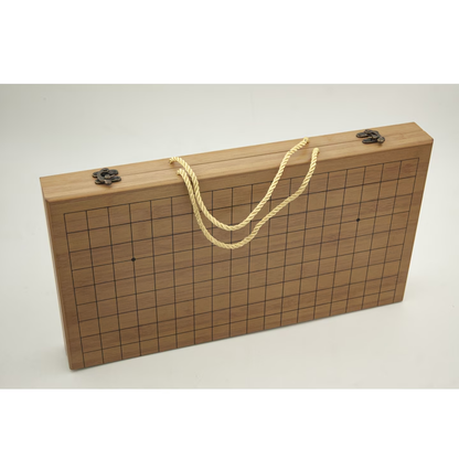 Joc de societate, strategie GO, tabla mare lemn, tip cutie, 19 x 19, 360 piese in cutii de lemn